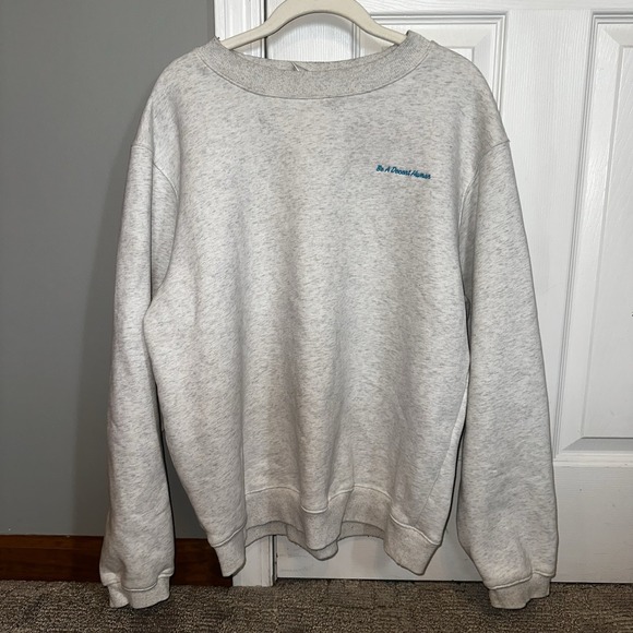 Grays Tops - Barstool Sports Women Gray Crewneck "Be a Decent Human" Embroidered Size Small